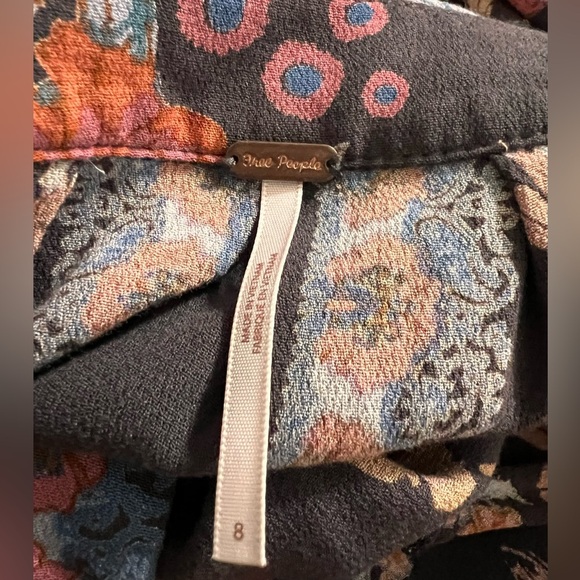 Free People Violet Hill Mixed Print Tunic Dress Womens Sz 8 Boho Bohemian Hippie - Picture 3 of 7